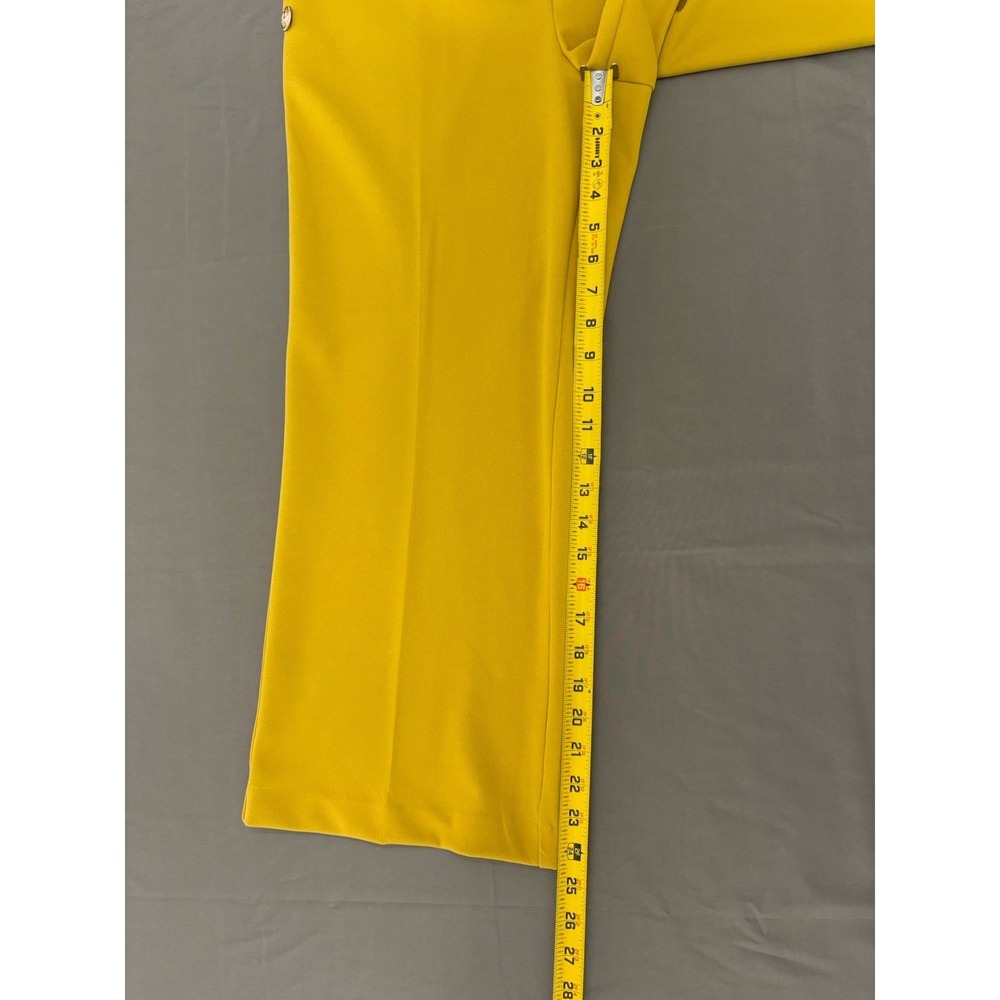 Jules & Leopold Mustard Yellow Women's Cropped Button-Accent Pants Size M - Picture 9 of 12